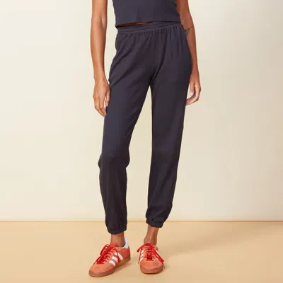 Monrow Baby Thermal Oversized Sweats In Faded Black