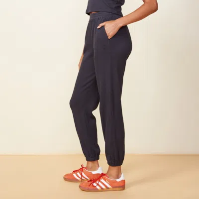 Monrow Baby Thermal Oversized Sweats In Faded Black