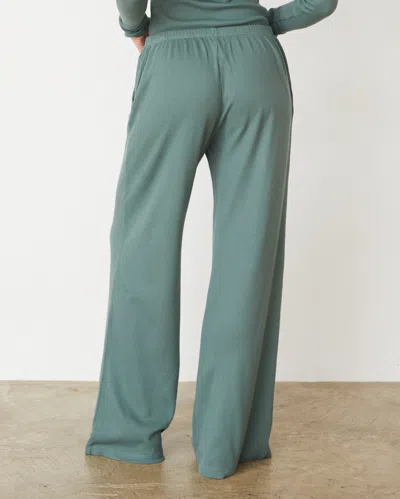 Monrow Baby Thermal Wide Leg Pant In Cactus