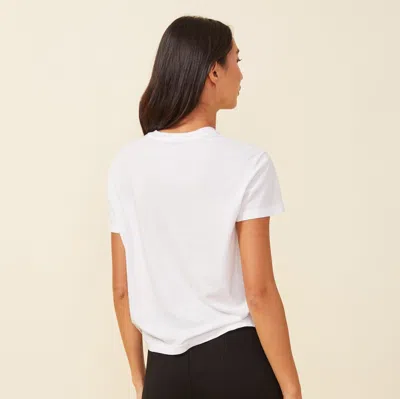 Monrow Basic Crew Neck Tee In White