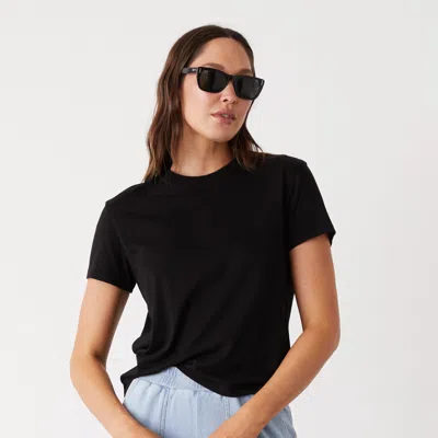 Monrow 50's Vinage Tee In Black In Black