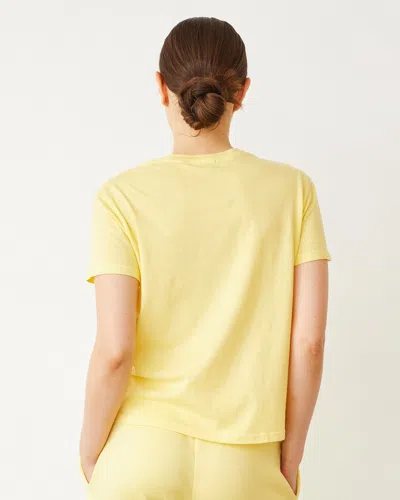 Monrow Basic Crew Neck Tee In Lemon