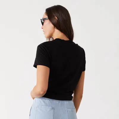 Monrow 50's Vinage Tee In Black In Black