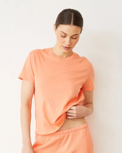 Monrow Basic Crew Neck Tee In Sorbet