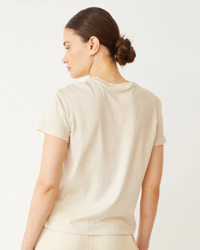 Monrow Basic Crew Neck Tee In Natural