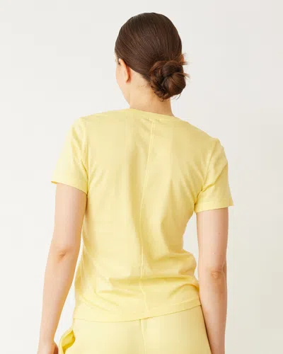 Monrow Basic V Neck In Lemon