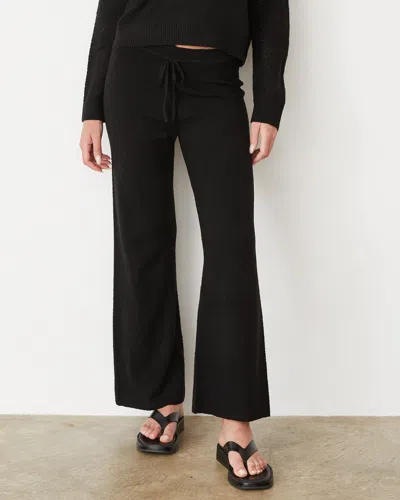 Monrow Boucle Knit Relaxed Pant In Black
