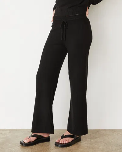 Monrow Boucle Knit Relaxed Pant In Black