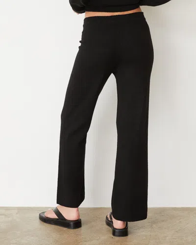 Monrow Boucle Knit Relaxed Pant In Black