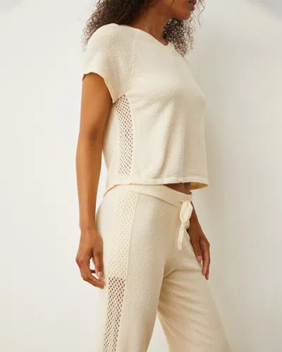 Monrow Boucle Knit Vintage Sweat In Cream