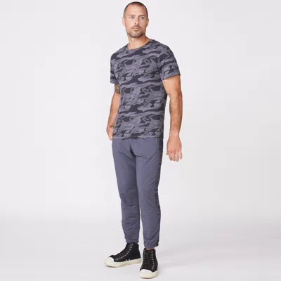 Monrow Camo Stripe Lounge Sweats In Vintage Black