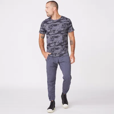 Monrow Camo Stripe Lounge Sweats In Vintage Black