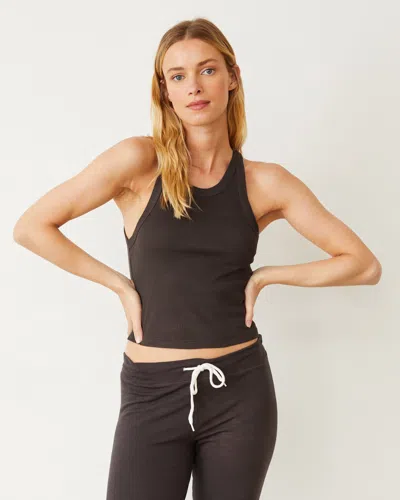 Monrow Crop Ultimate Tank In Washed Black