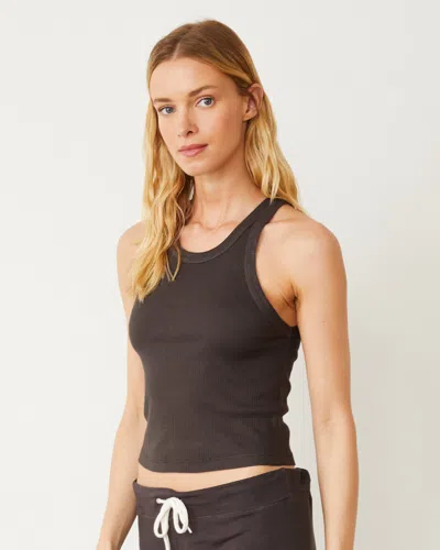 Monrow Crop Ultimate Tank In Washed Black