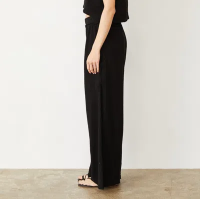 Monrow Supersoft Sweater Knit Flare Pants In Black