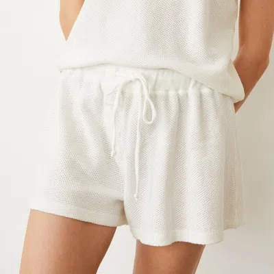 Monrow Honeycomb Knit Short In Natural