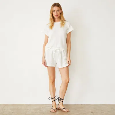 Monrow Honeycomb Knit Short In Natural