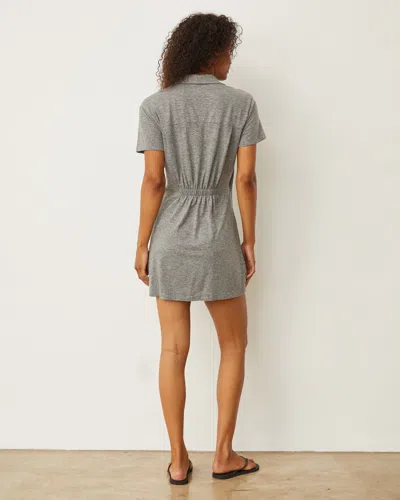 Monrow Knit Wrap Dress In Granite