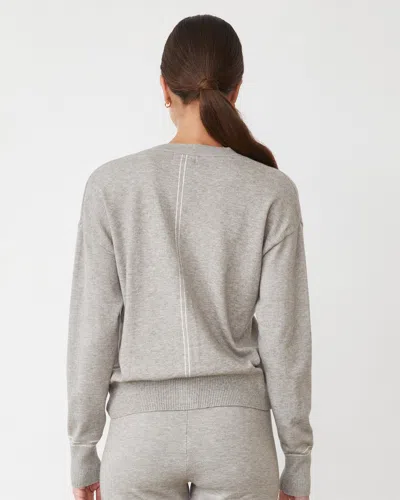 Monrow Lightknit Cardigan In Heather Grey