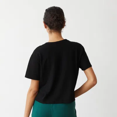 Monrow Mesh Athletic Tee In Black