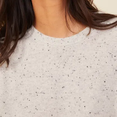 Monrow Neps Cashmere Crew Neck Sweater In Ash