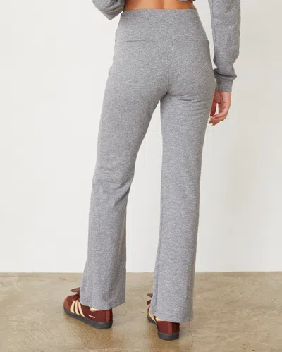 Monrow Original Fleece Flare Pant In Granite