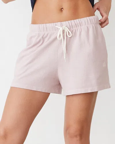 Monrow Original Fleece Ultimate Short In Chalk Pink
