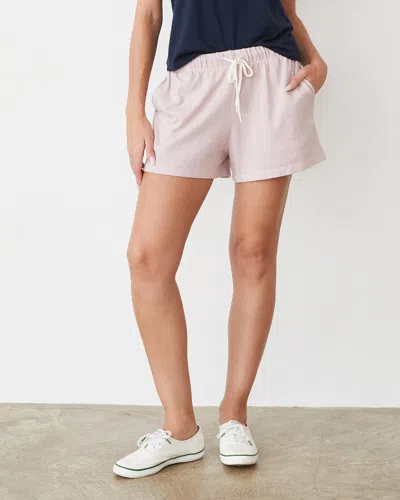Monrow Original Fleece Ultimate Short In Chalk Pink