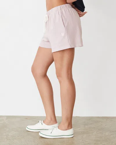 Monrow Original Fleece Ultimate Short In Chalk Pink