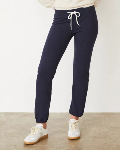 Monrow Original Fleece Vintage Sweat In Heathered Navy