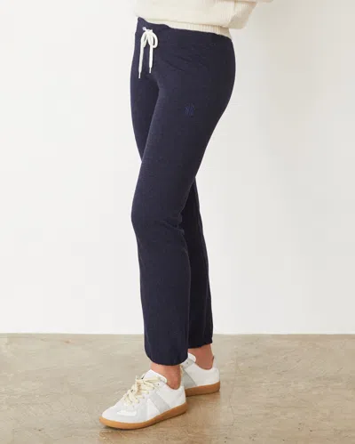 Monrow Original Fleece Vintage Sweat In Heathered Navy
