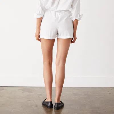 Monrow Poplin Boxer Short In White