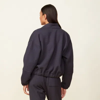 Monrow Seamed Bomber Jacket In Faded Black