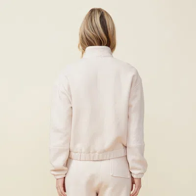Monrow Seamed Bomber Jacket In Bone