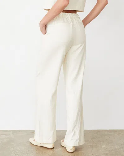 Monrow Soft Twill Patch Pocket Pant In Bone