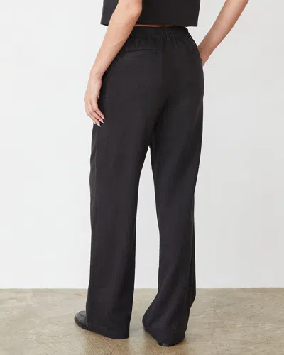 Monrow Soft Twill Patch Pocket Pant In Faded Black
