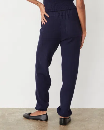 Monrow Softknit Rib Waffle Oversized Sweat In Dark Navy