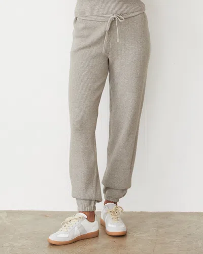 Monrow Softknit Rib Waffle Oversized Sweat In Heather Grey