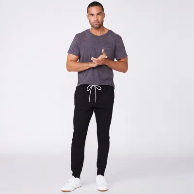 Monrow Stone Wash Relaxed Pocket Crew In Neptune