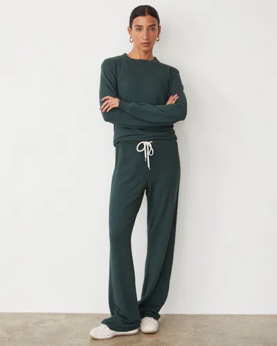 Monrow Supersoft Crew Neck Sweatshirt In Sea Moss