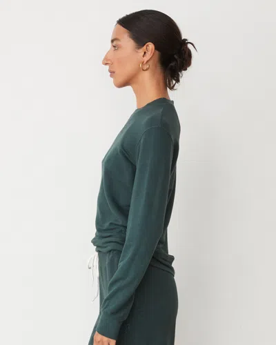 Monrow Supersoft Crew Neck Sweatshirt In Sea Moss