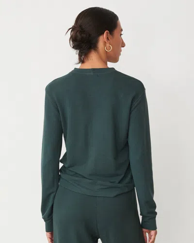 Monrow Supersoft Crew Neck Sweatshirt In Sea Moss