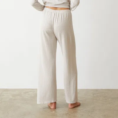 Monrow Supersoft Crop Straight Leg Sweat In Bone