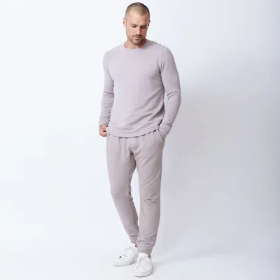 Monrow Archives Supersoft Fleece Crew Neck Sweatshirt In Acorn