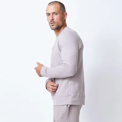 Monrow Archives Supersoft Fleece Crew Neck Sweatshirt In Acorn
