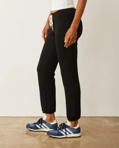 Monrow Super Soft Vintage Drawstring Sweatpants In Black