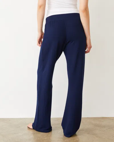 Monrow Supersoft Straight Leg Vintage Sweat In Navy