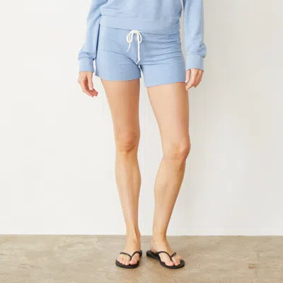 Monrow Supersoft Vintage Shorts In Soft Blue