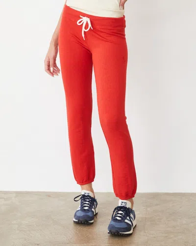 Monrow Supersoft Vintage Sweats In Flare Red
