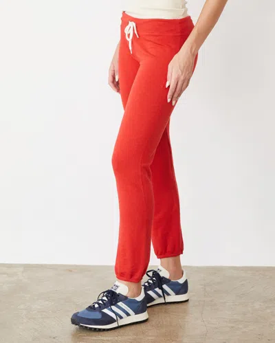 Monrow Supersoft Vintage Sweats In Flare Red